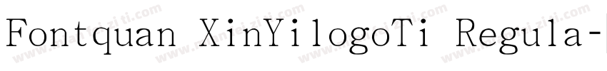 Fontquan XinYilogoTi Regula字体转换
